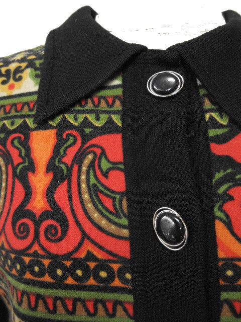 古着♪レトロ・Vintageサイケポップ柄モッズワンピ♪70s60s70 古着♪レトロ・Vintageサイケポップ柄モッズワンピ♪70s60s70