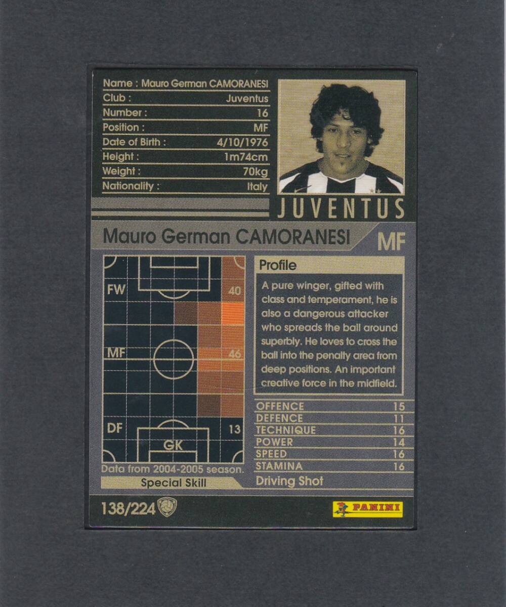【英語版】 2004-05 WCCF #138 マウロ カモラネージ ユベントス