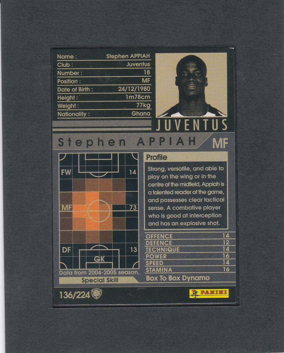 【英語版】 2004-05 WCCF #136 ステファン アッピア ユベントス