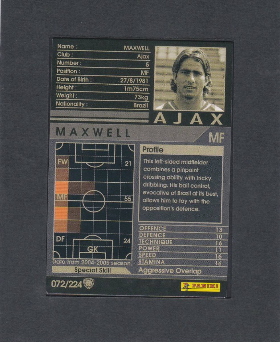 【英語版】 2004-05 WCCF #072 マクスウェル アヤックス