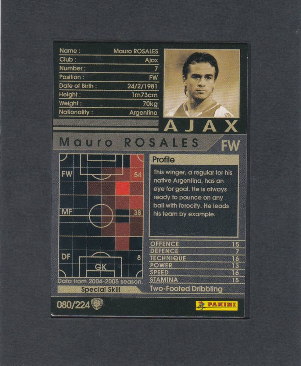 【英語(yǔ)版】 2004-05 WCCF #080 マウロ ロサレス アヤックス