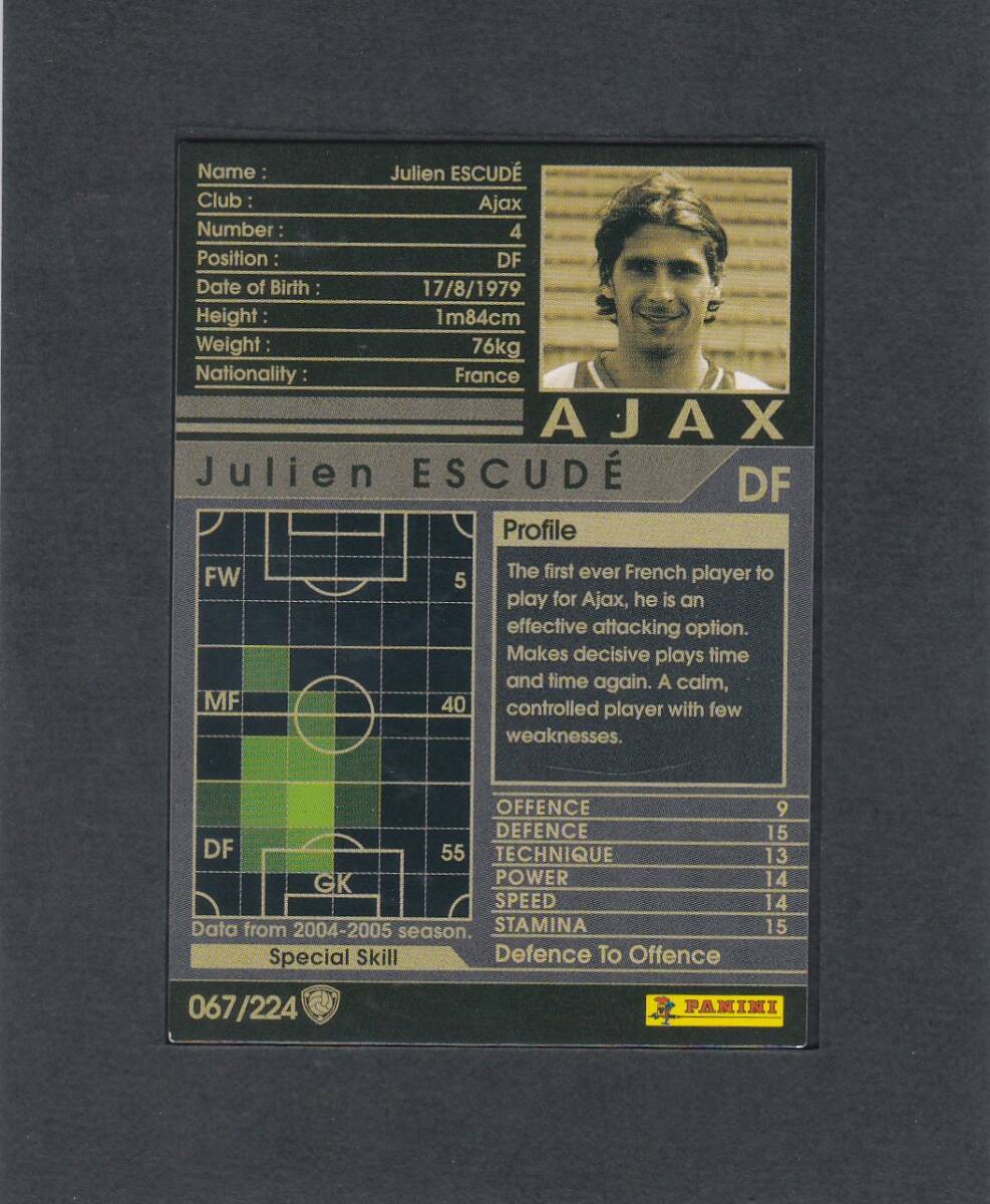 【英語版】 2004-05 WCCF #067 ジュリアン エスキュデ アヤックス