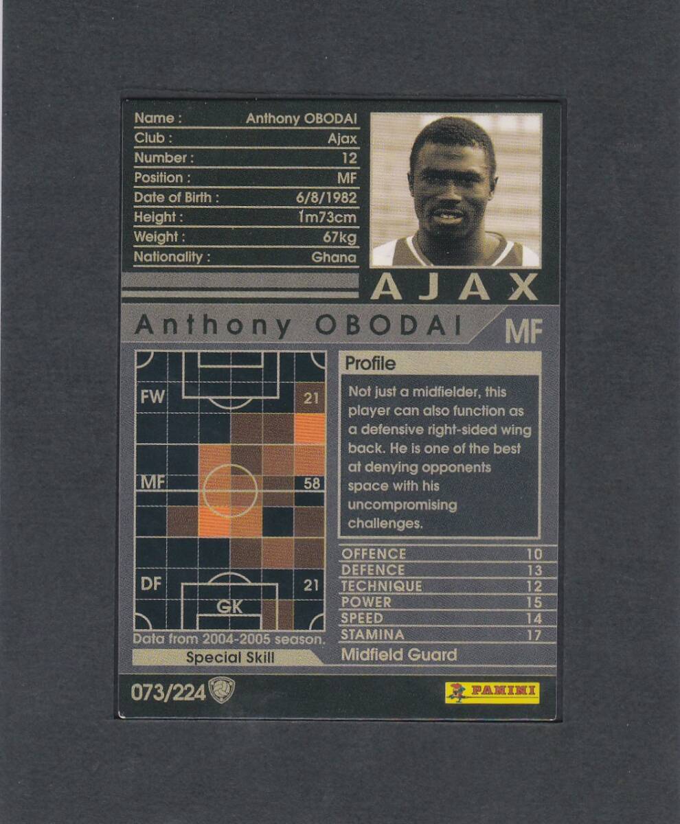 【英語版】 2004-05 WCCF #073 アンソニー オボダイ アヤックス