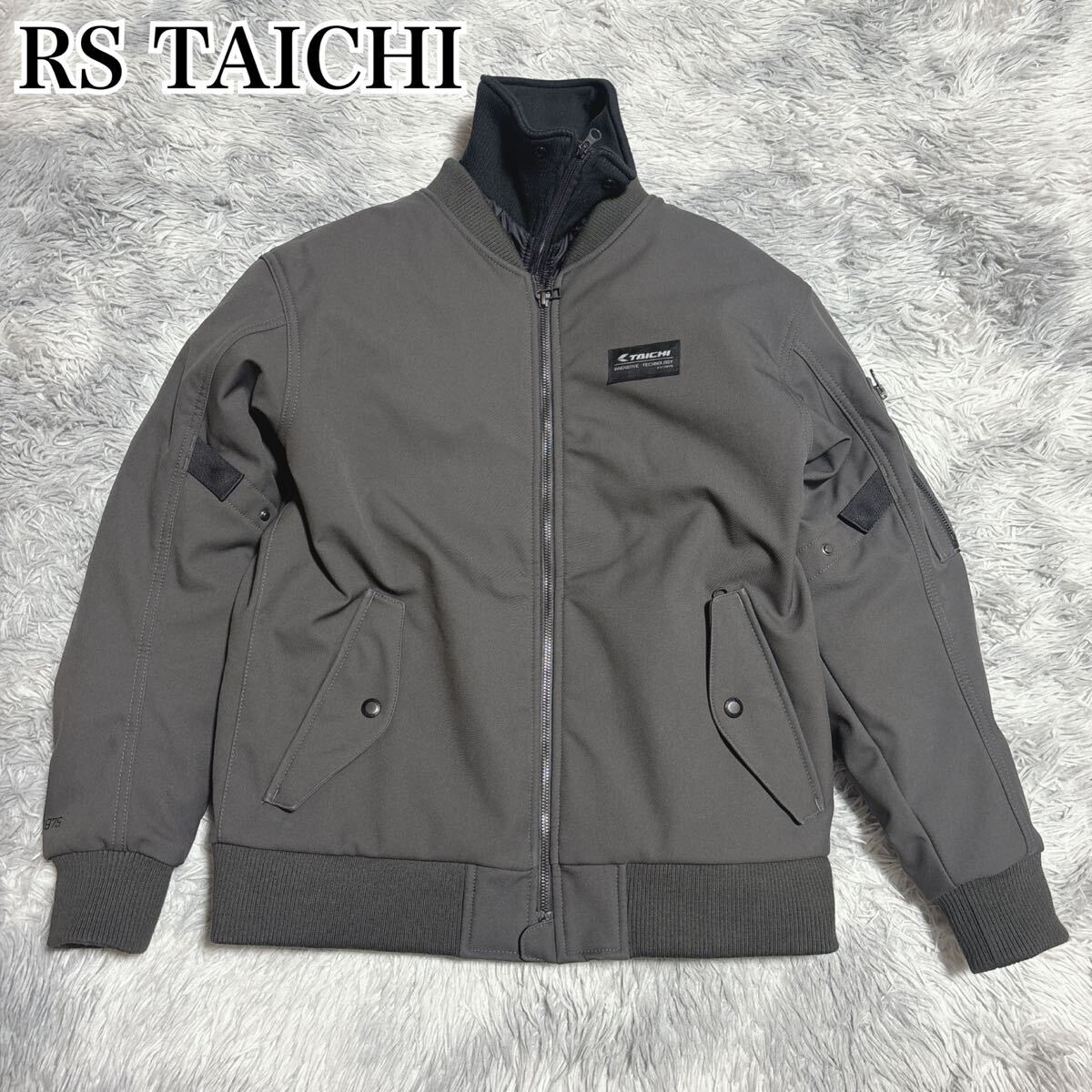 状態良 RS TAICHI RSJ734 ソフトシェル フライトジャケット アールエスタイチ バイクウェア プロテクター メンズ