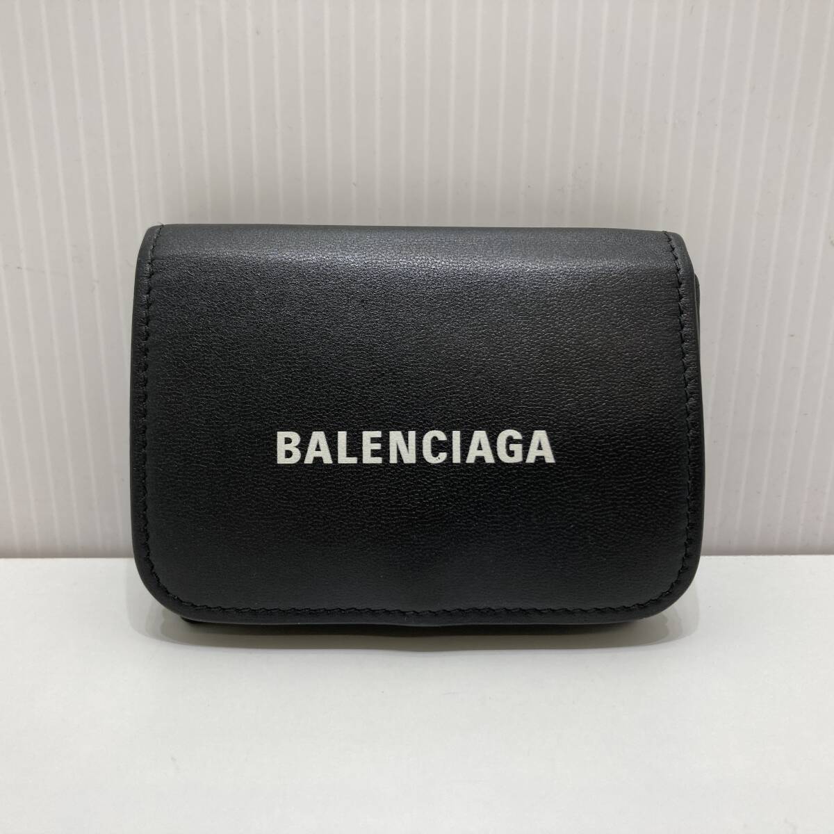 ☆人気☆【BALENCIAGA】☆レザー ミニウォレット 3つ折り☆ 中古】BALENCIAGA バレンシアガ レザー 三つ折り財布 5938131090