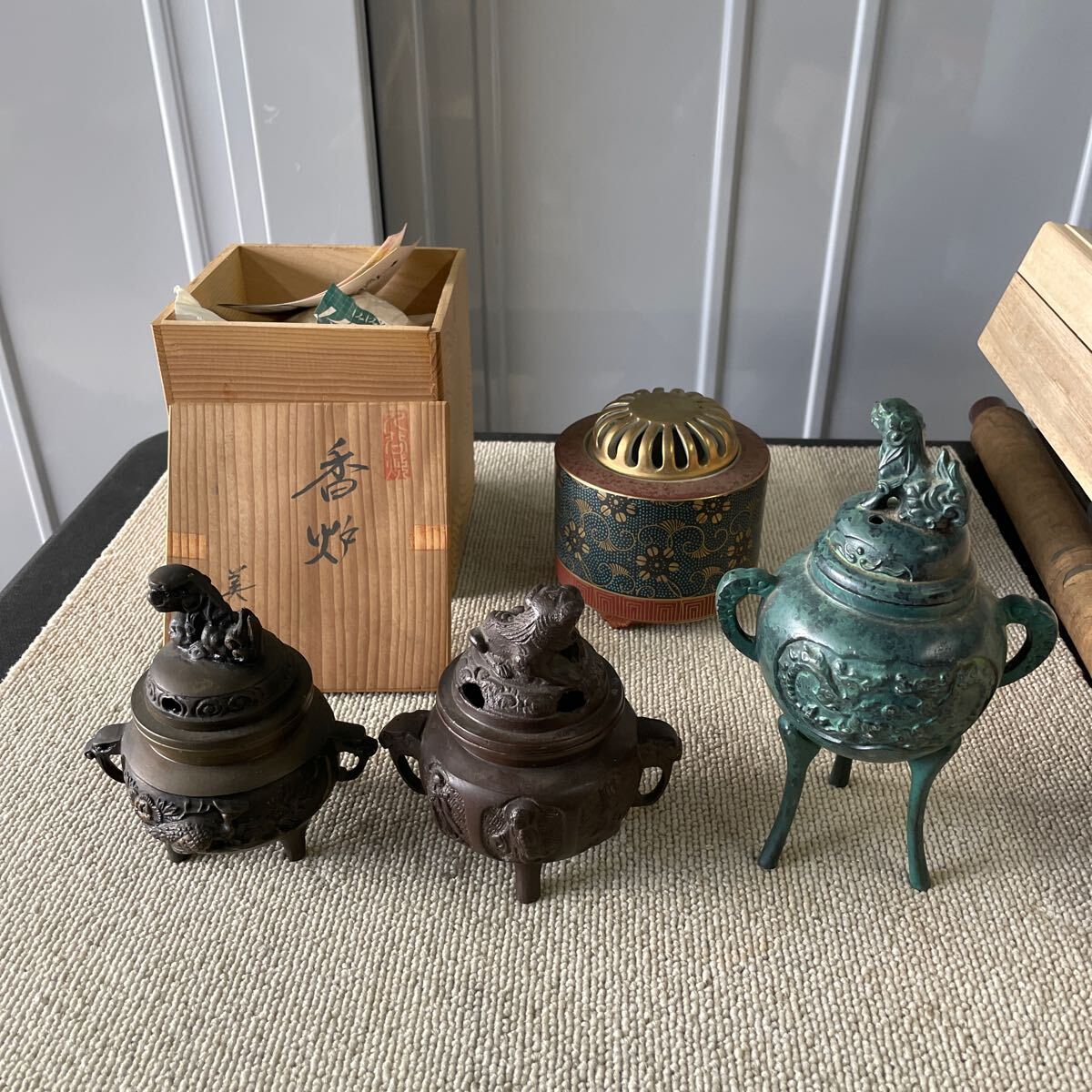 大清乾隆蓮華香炉 美術品工芸品の置物です （珍藏 中国 清代