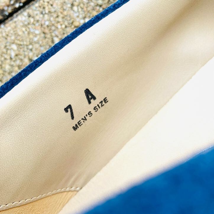 ★美品★ トッズ TOD'S 7 約25.cm スリッポン ビットローファー デッキシューズ スエード BL 青 ブルー マリンテイスト イタリア制