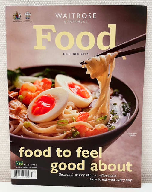 洋雑志 ２冊 英國 イギリス 料理 お菓子 スイーツ インテリア ライフスタイル リビング WAITROSE FOOD OCTOBER 2022 JOHN LEWIS AT HOME