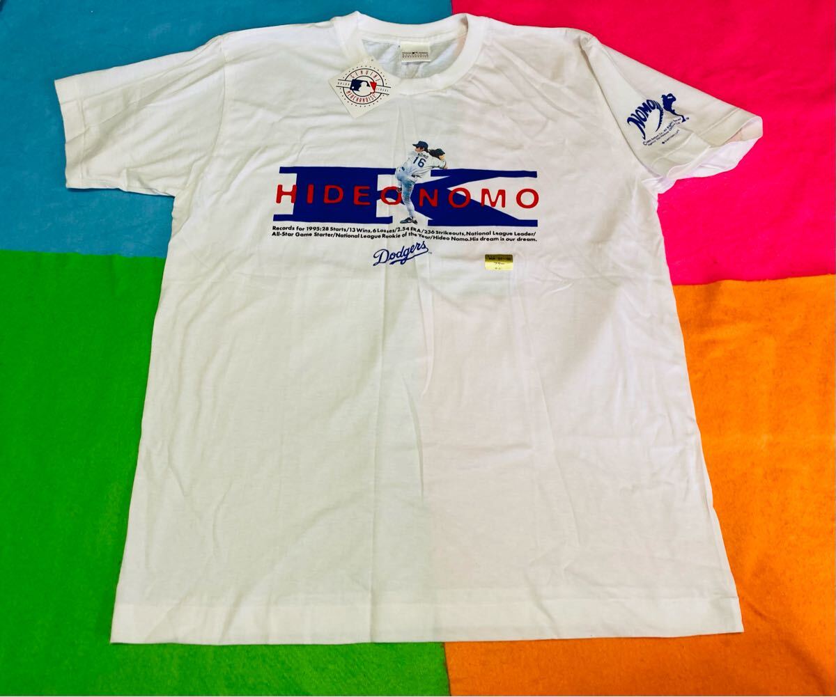 【非売品】タグ付き/野茂英雄/ドジャースTシャツ（F）大谷翔平/山本由伸/佐々木朗希/イチロー/MLB/メジャーリーグ/鈴木誠也/今永