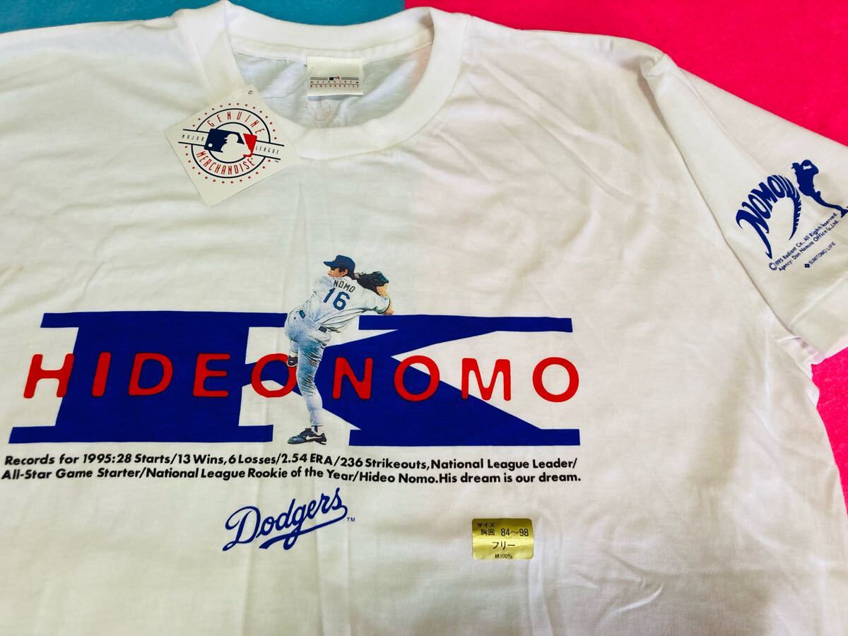 【非売品】タグ付き/野茂英雄/ドジャースTシャツ（F）大谷翔平/山本由伸/佐々木朗希/イチロー/MLB/メジャーリーグ/鈴木誠也/今永