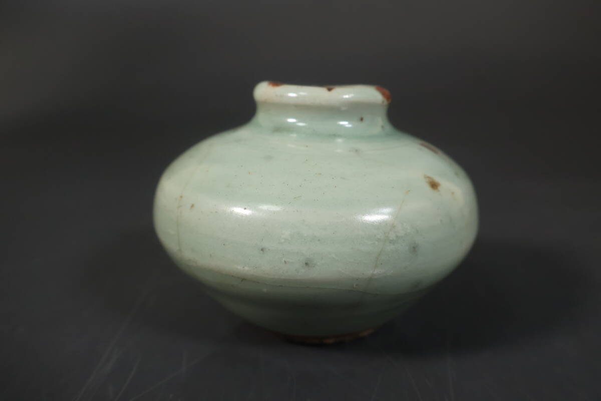中国古美術 窯變釉苹果尊 花入 清朝期 古陶磁 唐物小壺 無傷 鈞窯 高12.2 中国古美術 窯變釉苹果尊 花入 清朝期 古陶磁 唐物小壺 無傷 鈞