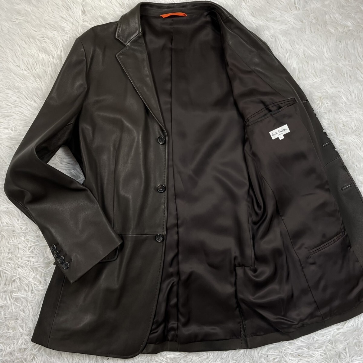 極美品Lサイズ◎Paul Smith 羊革 ラムレザー テーラード 極美品Lサイズ◎Paul Smith 羊革 ラムレザー テーラード