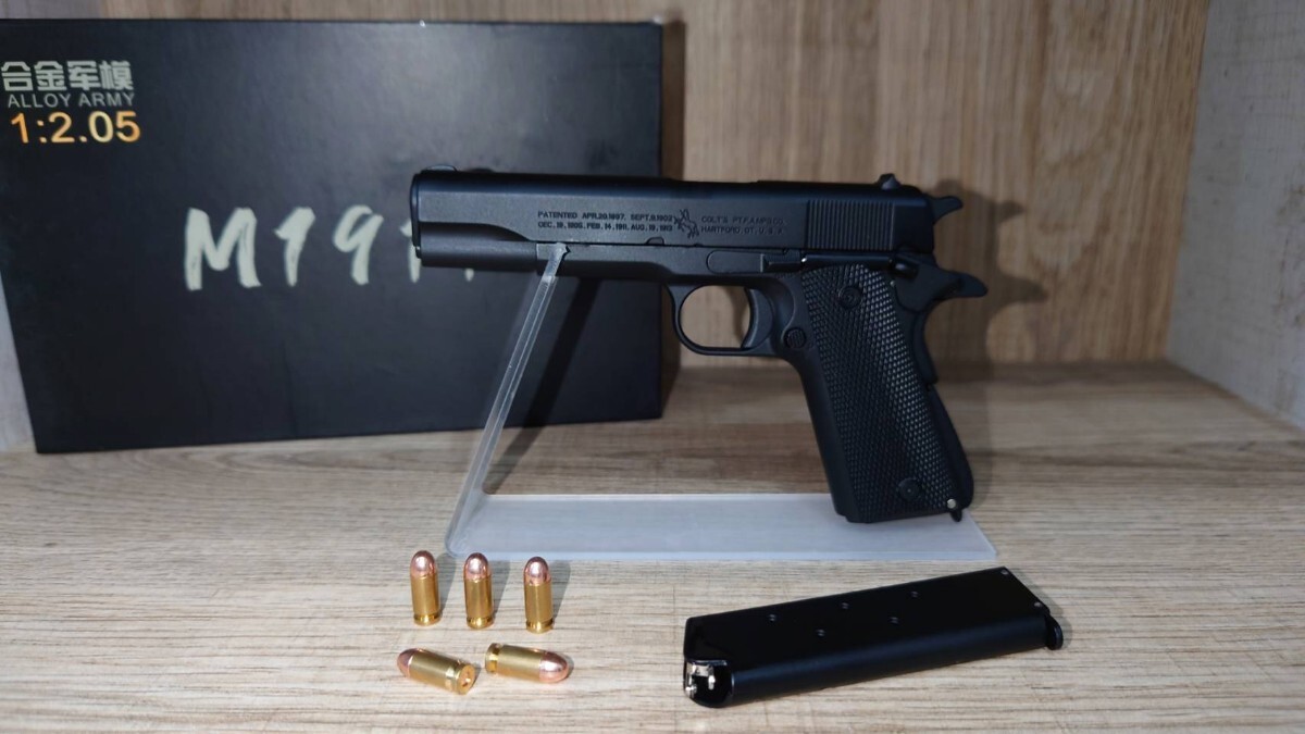精巧1/2スケール ミニチュアガン M1911 ガバメント ブラック