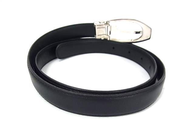 ■極美品■ SEEGER ゼーガー レザー シルバー金具 ベルト レディース ブラック系 BI6734_画像2