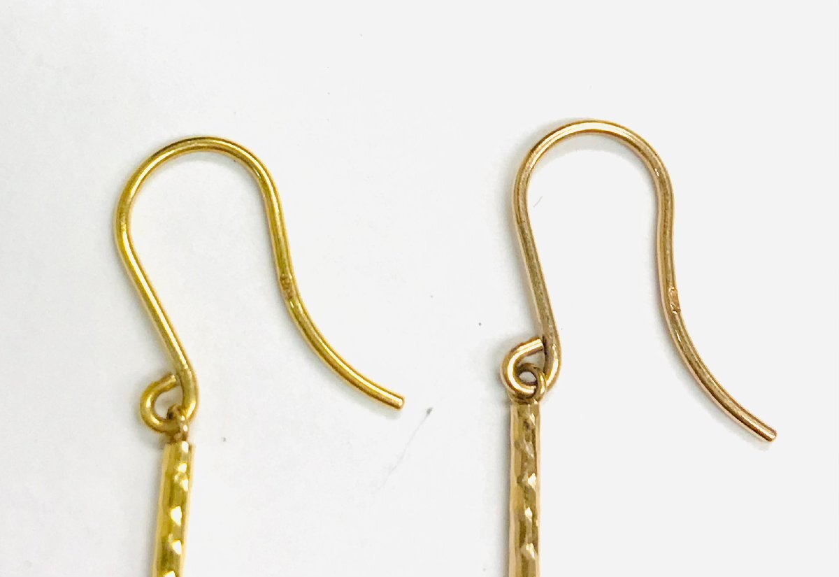 qoj.Z9R09 K18 ゴールド スティック型 フックピアス_画像6