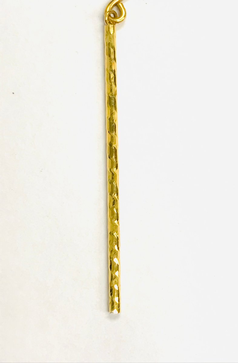 qoj.Z9R09 K18 ゴールド スティック型 フックピアス_画像4