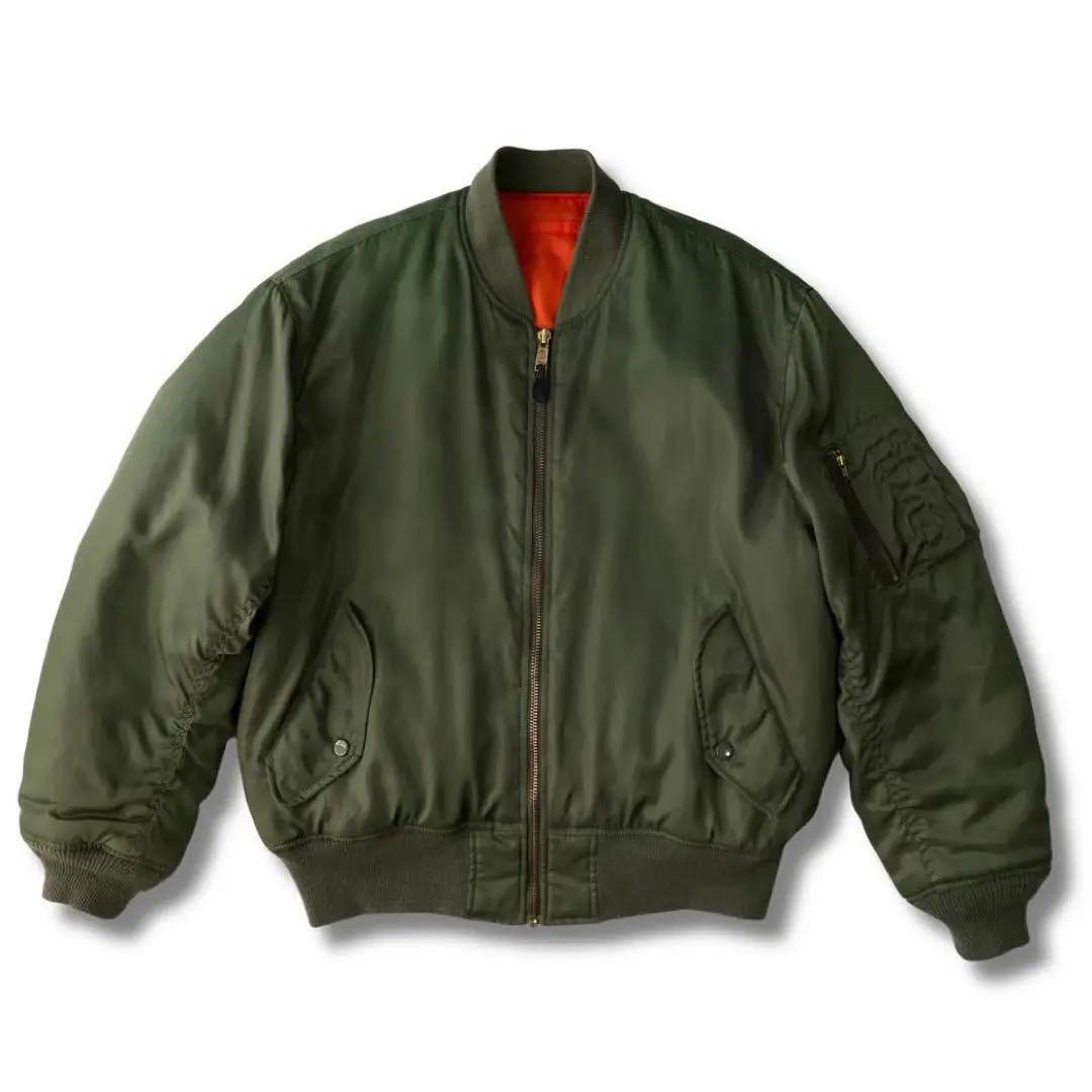 美品!OLD UNIQLO MA-1 フライトジャケット XL カーキ×オレンジ 採っ 美品!OLD UNIQLO MA-1 フライトジャケット XL カーキ×オレンジ 採っ