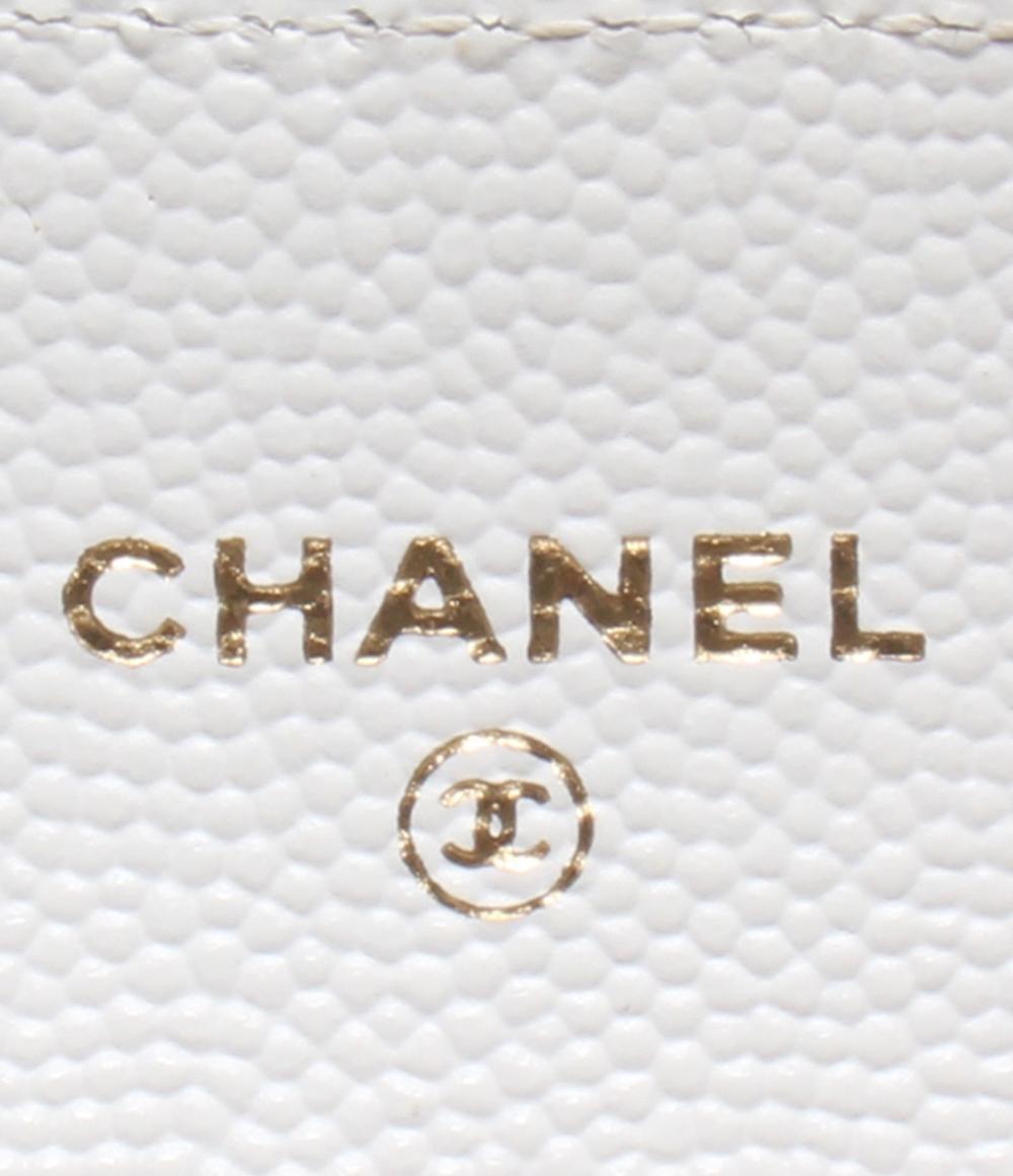 シャネル カードケース ゴールド金具 キャビアスキン レディース CHANEL