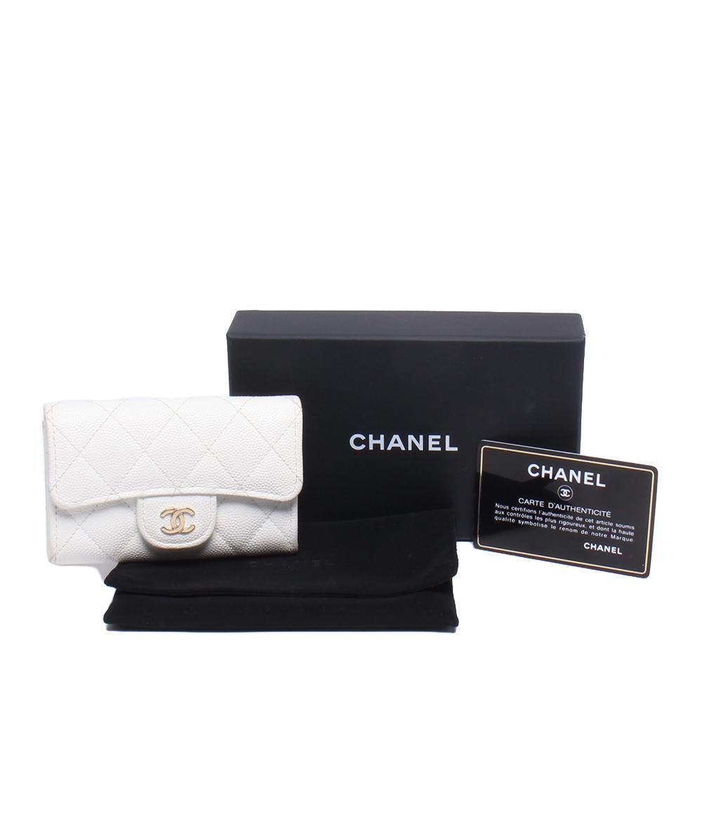 シャネル カードケース ゴールド金具 キャビアスキン レディース CHANEL