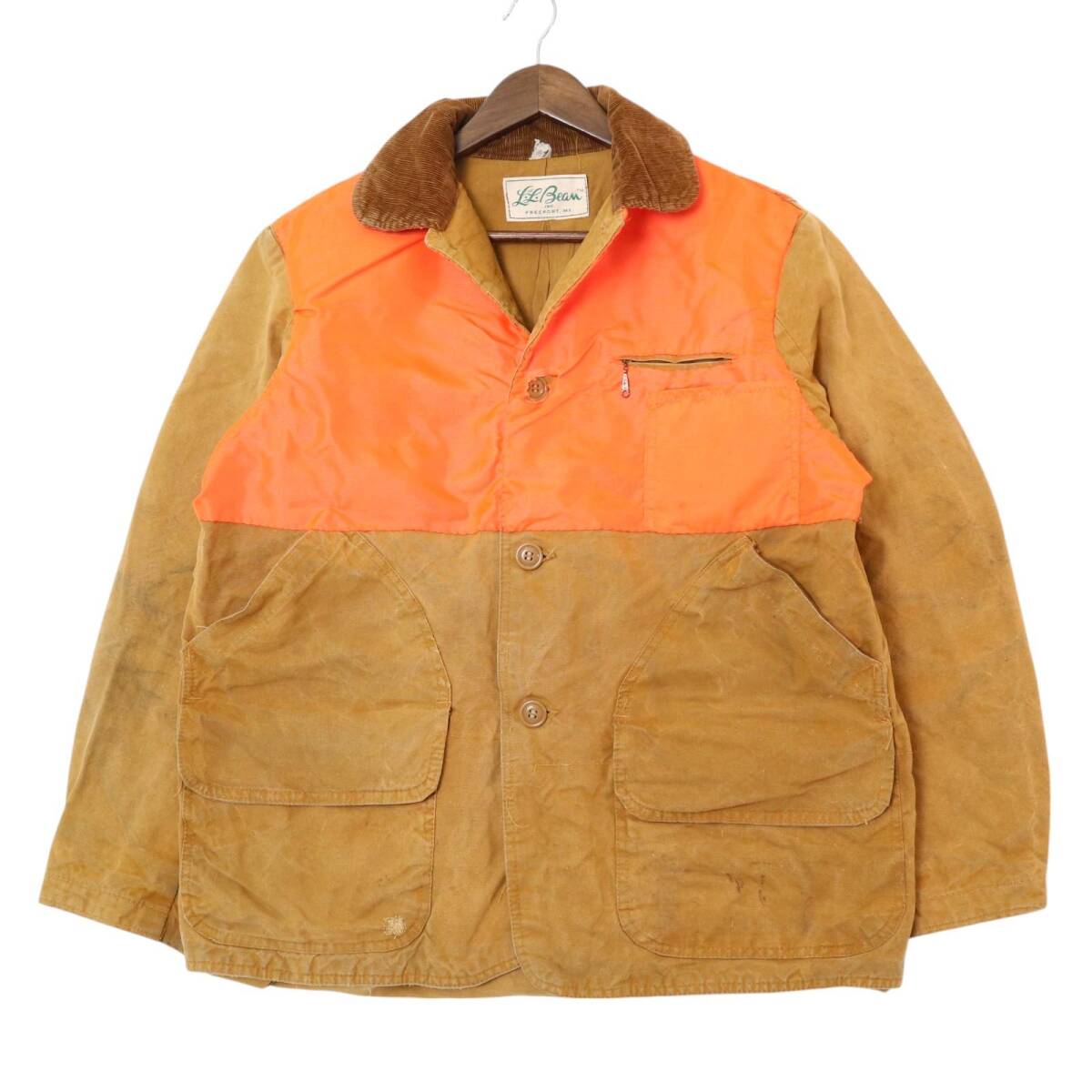 人気満点 (メンズ ライトブラウン ヴィンテージ アウトドア ハンティングジャケット エルエルビーン L.L.Bean 70年代 M相当) A3803 古着 中古 男性用