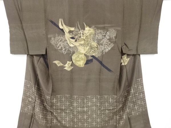 ys7310326; 宗sou 瓢簞に松模様男物長襦袢【アンティーク】【著】