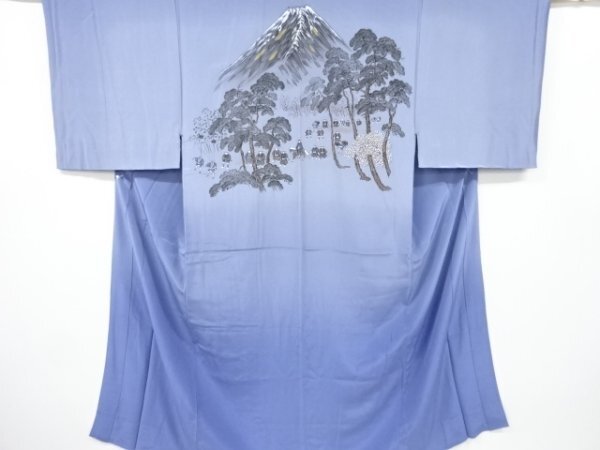 ys7310121; 宗sou 富士に時(shí)代人物模様男物長(zhǎng)襦袢【アンティーク】【著】