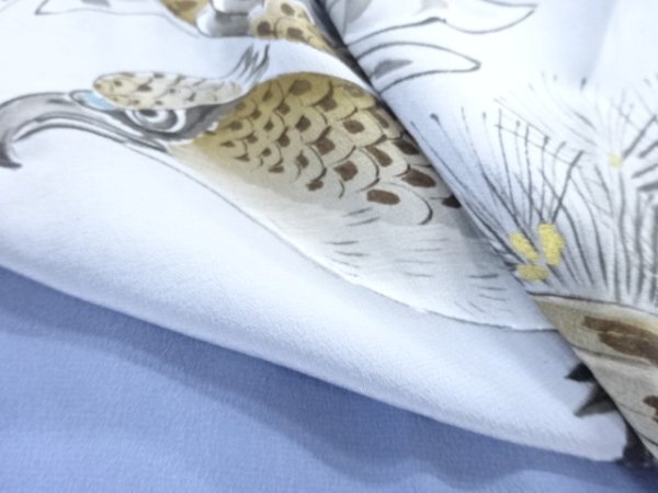 ys7310545; 宗sou 富士に鷹模様単衣男物長襦袢【アンティーク】【著】