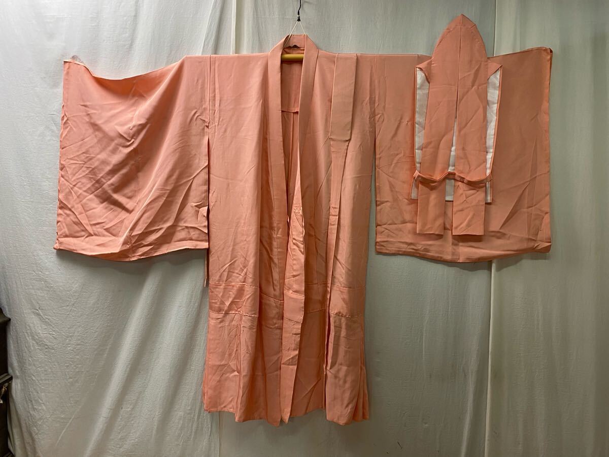 T94】送無 浄土真宗 ピンク色 法衣 襟帽子 3点セット 能装束 T94】送無 浄土真宗 ピンク色 法衣 襟帽子 3点セット 能装束