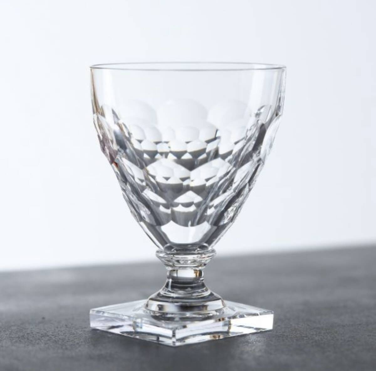 アンティーク ヴァルサンランベール・スクエア型ハンドカットグラス ◆ Antique Val Saint Lambert Square Hand-Cut Glass