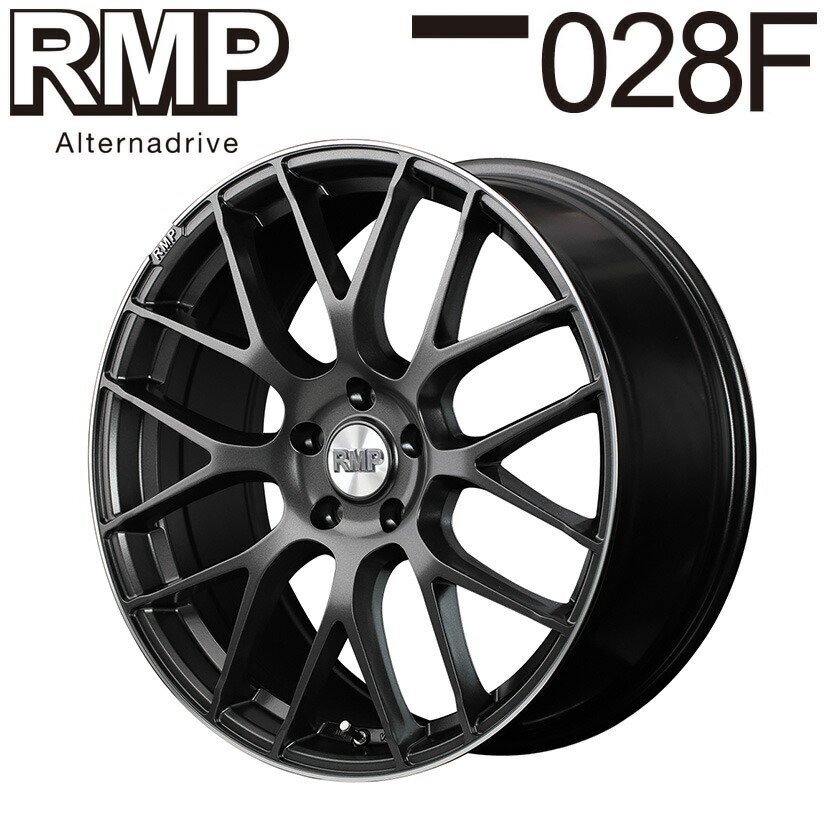 MID RMP 028F (セミグロスガンメタ) アルミホイール4本セット 18×7.0J 5H PCD114.3 +48
