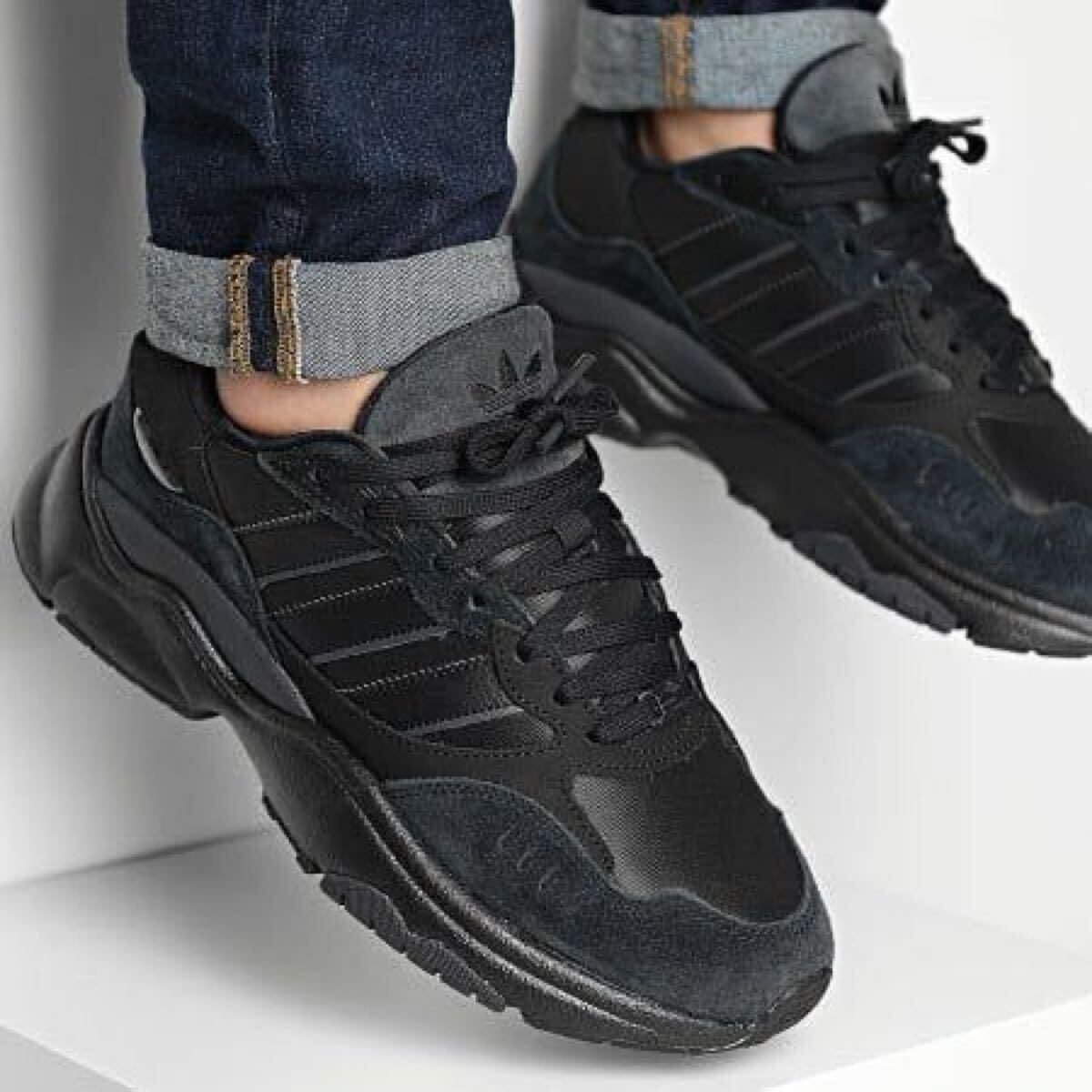新品未使用 adidas レトロピー【27cm】定価14300円 天然皮革 スニーカー スエード レザー RETROPY アディダス 靴 2200 黒 本革 シューズ