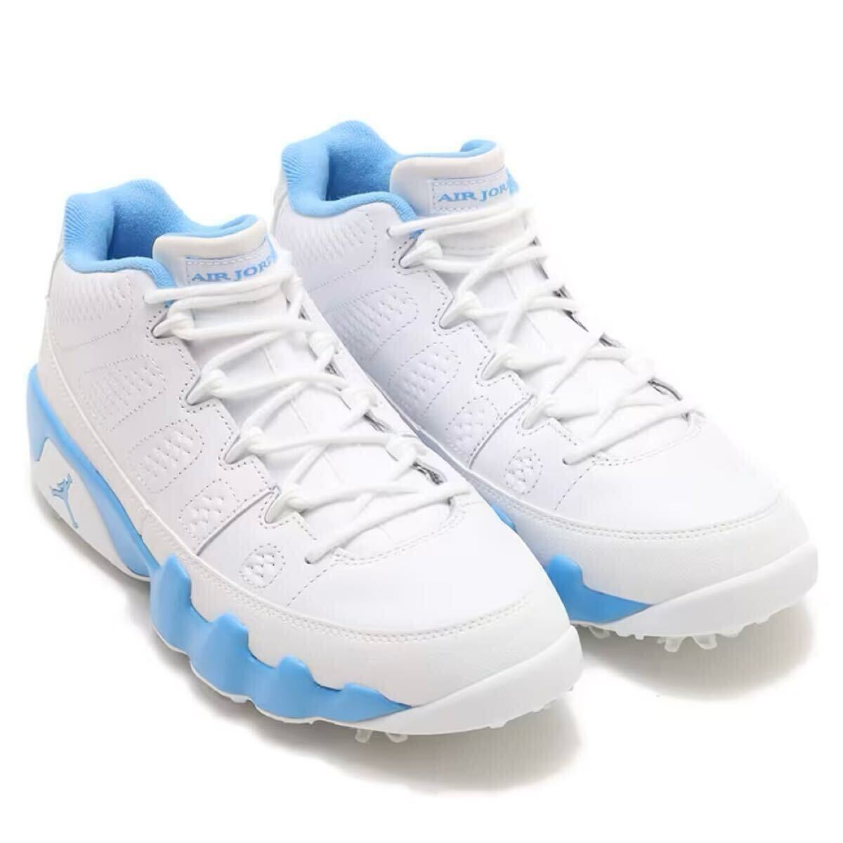 新品未使用 ナイキ ゴルフ【26cm】AIR JORDAN 9 G スパイク ジョーダン NIKE GOLF 天然皮革 レザー UNC ローカット シューズ 靴 白 5934 _画像2