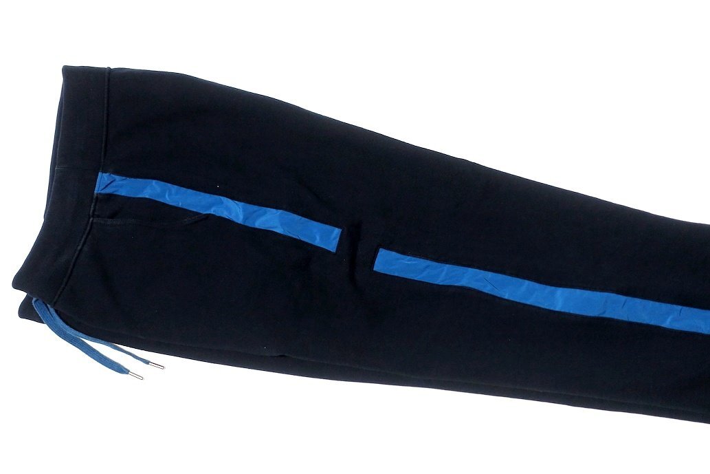 定価10萬 美品 HERMES エルメス Hロゴ サイドライン スウェットパンツ ブラック×パープル メンズ XS トラックパンツ