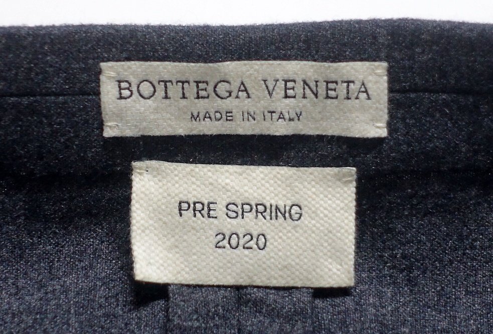 20SS 定価50萬 新品同様 未使用 BOTTEGA VENETA ボッテガヴェネタ ウールカシミヤ フランネル テーラード ジャケット 601334 メンズ 48