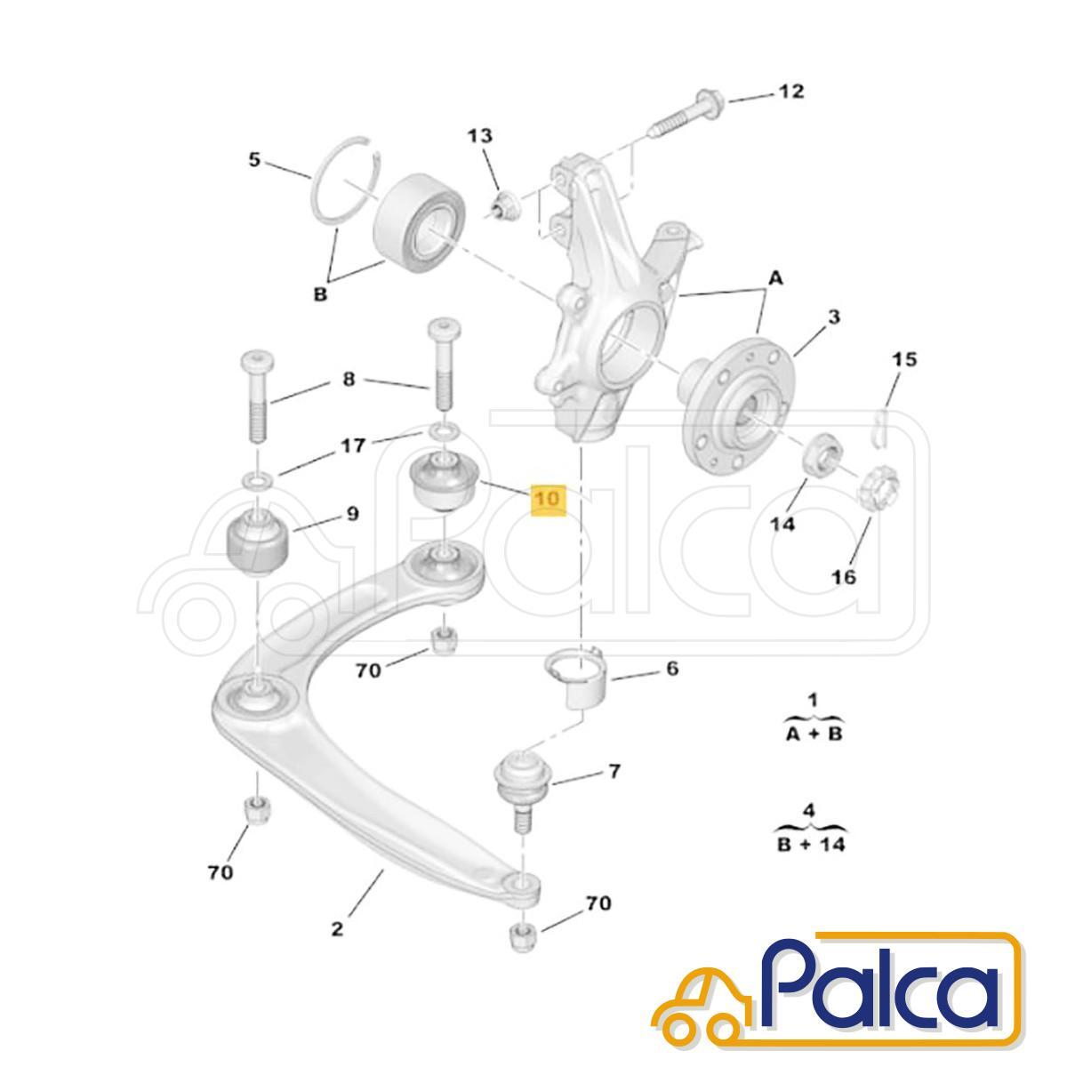 プジョー/シトロエン フロント ロアアームブッシュ リア 1点 307 | 308 | 3008 | 5008 | C4I | C4II | C4ピカソI | DS4 |DS5 | 352392_画像3