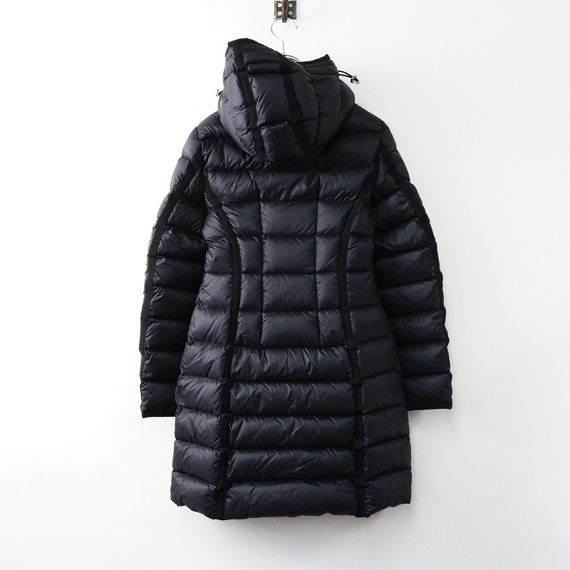 良品 2018年製 モンクレール MONCLER HERMINE GIUBBOTTO エルミンヌ ダウンコート 0/ブラック 羽織り アウター フード【2400014284942】_画像2