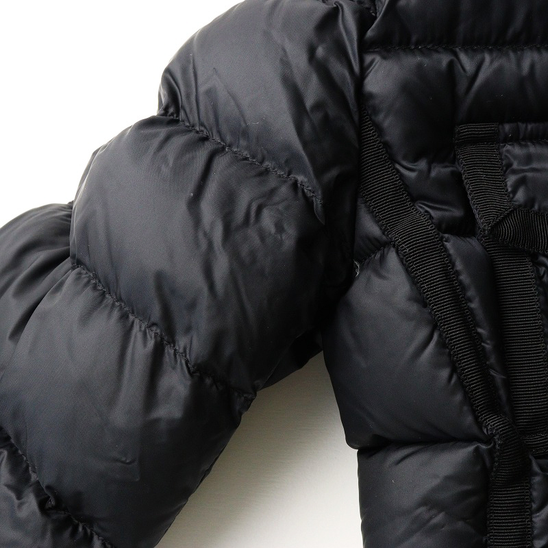 良品 2018年製 モンクレール MONCLER HERMINE GIUBBOTTO エルミンヌ ダウンコート 0/ブラック 羽織り アウター フード【2400014284942】_画像6