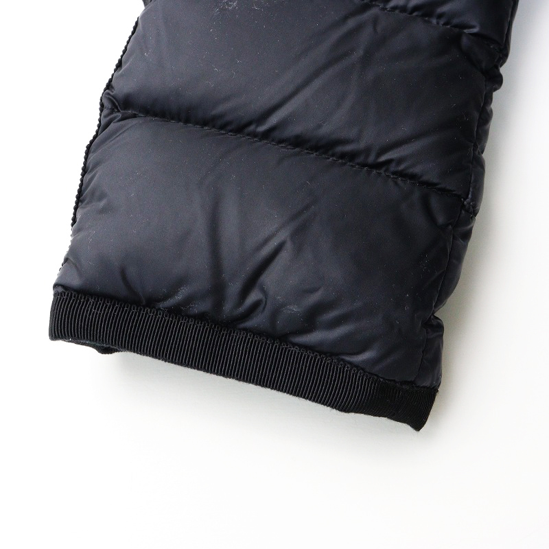 良品 2018年製 モンクレール MONCLER HERMINE GIUBBOTTO エルミンヌ ダウンコート 0/ブラック 羽織り アウター フード【2400014284942】_画像7