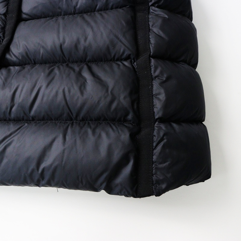 良品 2018年製 モンクレール MONCLER HERMINE GIUBBOTTO エルミンヌ ダウンコート 0/ブラック 羽織り アウター フード【2400014284942】_画像8