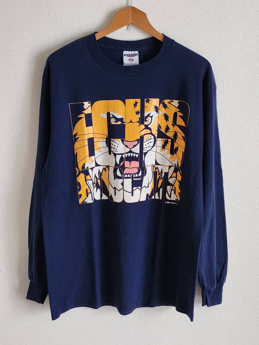 90sジャージーズjerzeesロンTオールドビンテージ古着USA製echsbobcats_画像1
