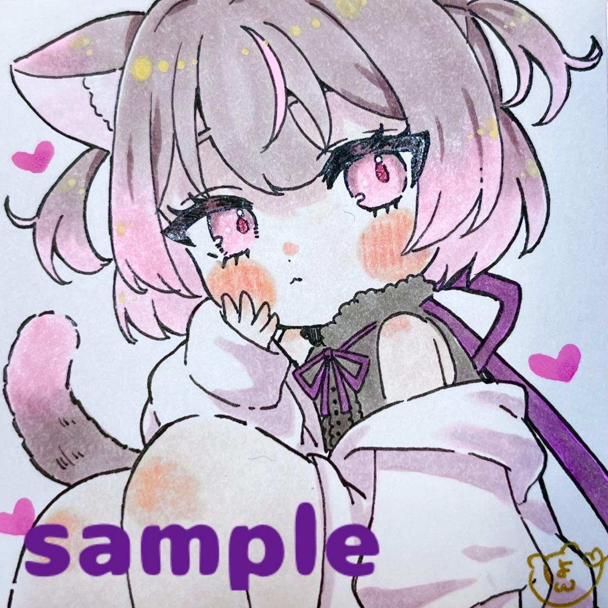 同人手描きイラスト 手描きイラスト オリジナル 同人 ミニ色紙 同人手描きイラスト 手描きイラスト オリジナル 同人 ミニ色紙