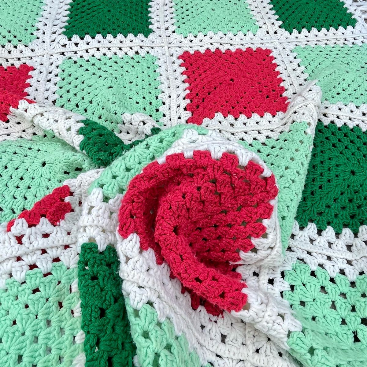 Granny Blanket Square motif greengla колено покрывало ske узор America Vintage 