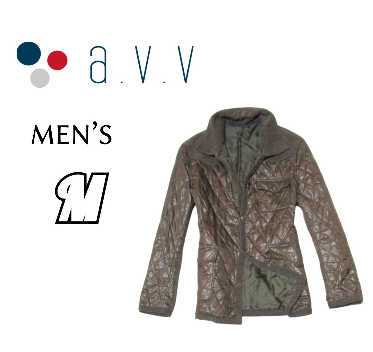 メンズM◇a.v.v◇キルティングジャケット　茶　春にも_画像1