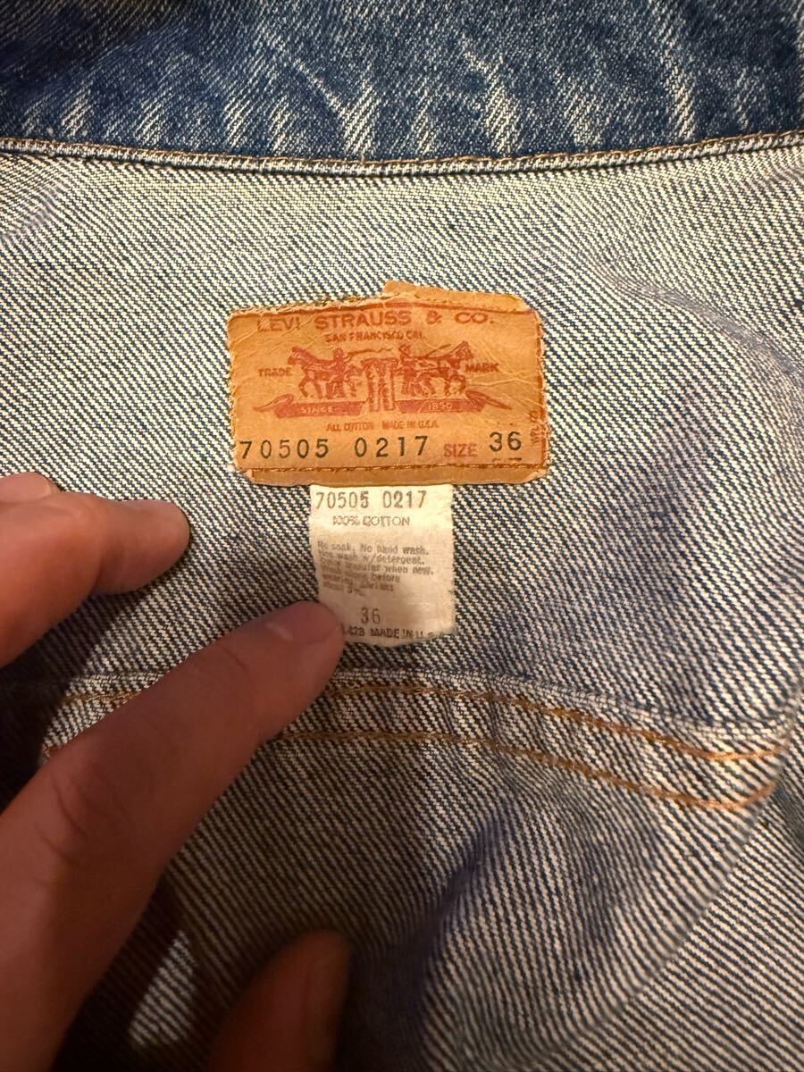 70s Levi's リーバイス 70505 ケアタグ付 36サイズ 米国製 70s Levi's リーバイス 70505 ケアタグ付 36サイズ 米国製