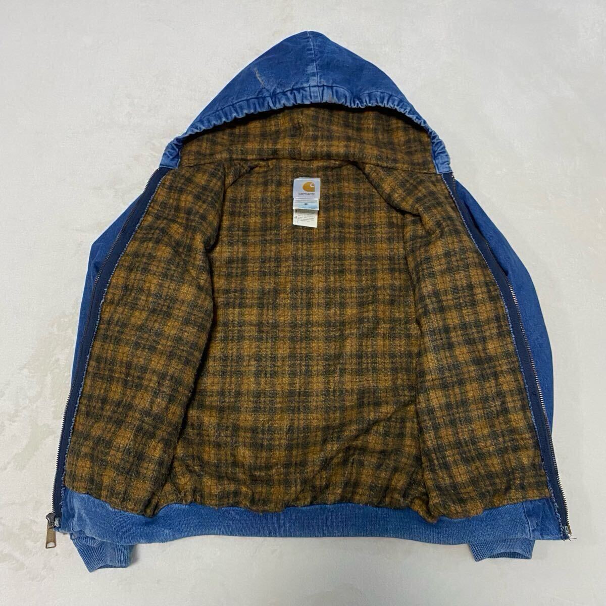 Carhartt アクティブジャケット　デニム　パーカー　USA製　Lサイズ 古着 90年代 カーハート Carhartt アクティブジャケット デニム