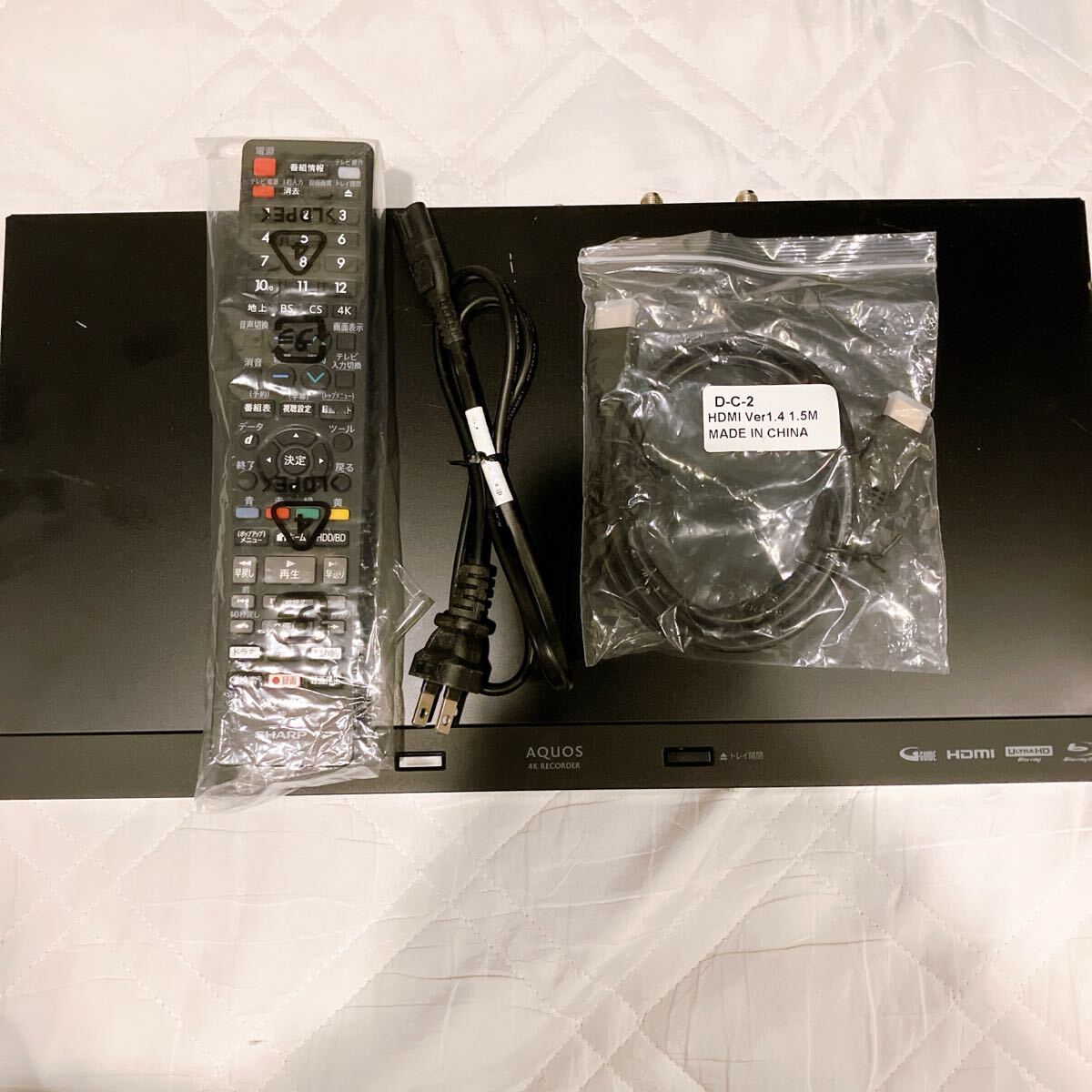 SHARP ブルーレイレコーダー 4B-C10DW3 通電確認済み 4K SHARP ブルーレイレコーダー 4B-C10DW3 通電確認済み 4K