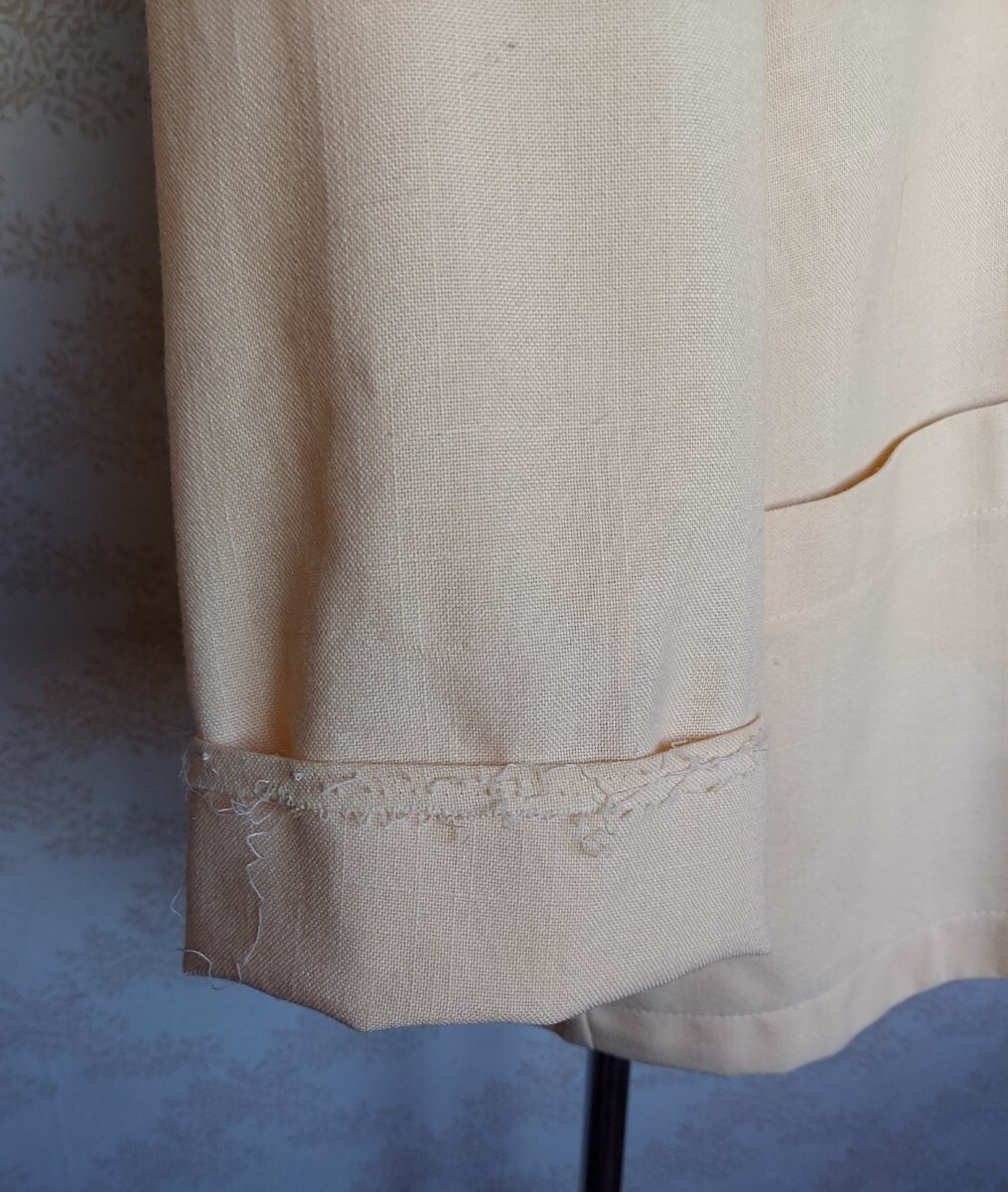 ジャケット テーラードジャケット 薄手 vintage ヴィンテージ ビンテージ 古著 古著屋 jacket イエロー CANADA 黃色 Lサイズ レディース