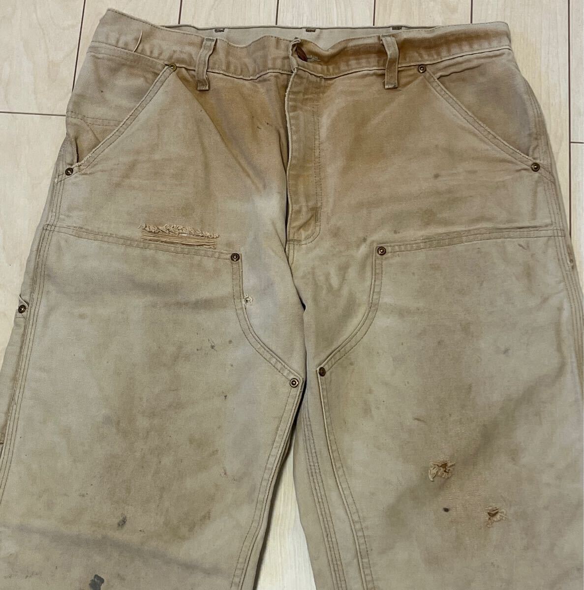 90s USA 鬼フェード カーハート Carhartt ダブルニー ダック 90s USA 鬼フェード カーハート Carhartt ダブルニー ダック
