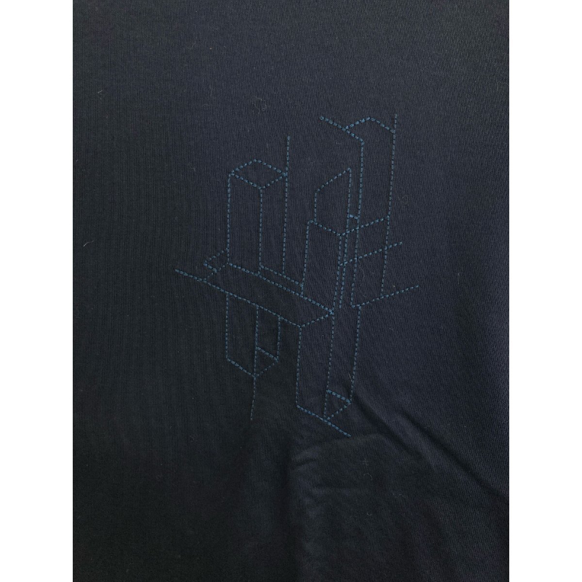 大人の上質◆HERMES C.D.S刺繍 クルーネックスウェットシャツ HERMES エルメス ブラック コットン 24SS 3D刺繍 クルーネックT
