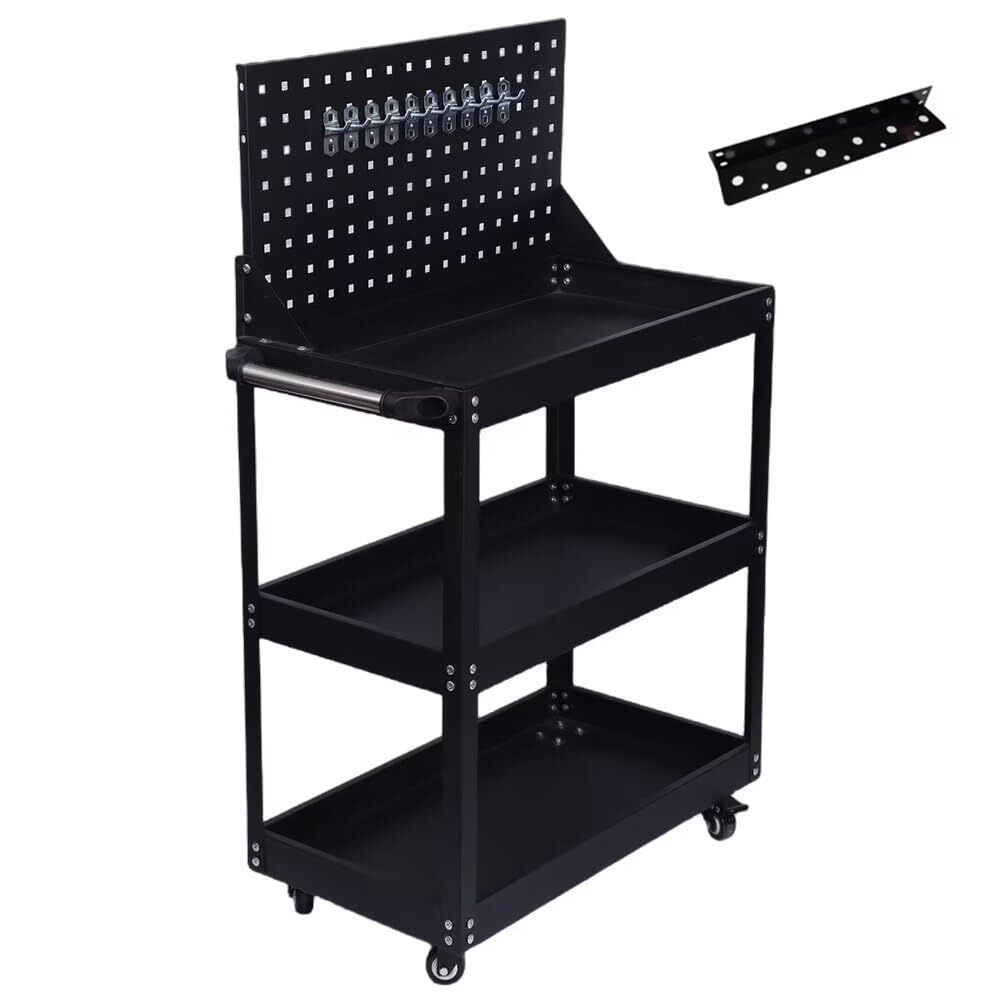【数量限定】ハンドル付 メッシュパネル付 360度回転 耐荷重165KG 移動 キャスター付 DIY ドライバーホルダー ガレージ